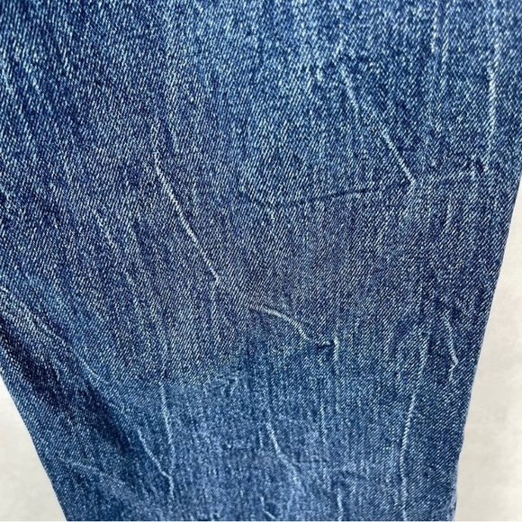 Good American Good Vintage Double Waistband Straight Leg Distressed Jeans 10/30 - Picture 6 of 10
